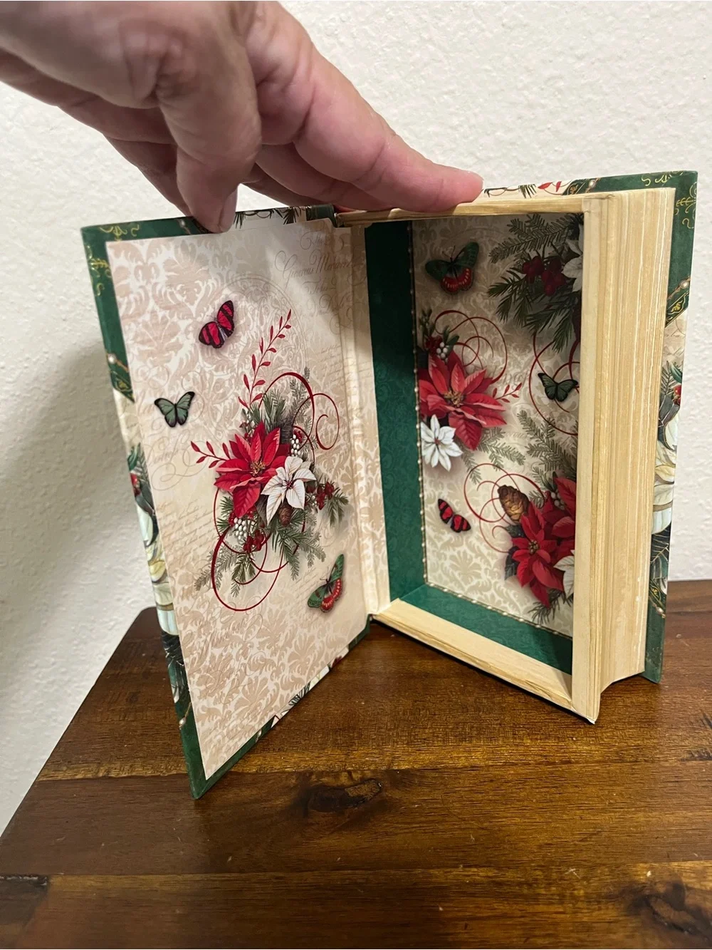 Punch Studio Holiday Hollow Decorative  Book Boxes